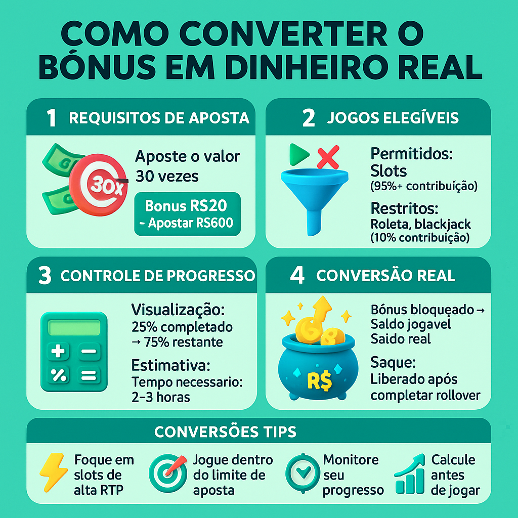 Como converter o bônus em dinheiro real